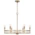 Capital Fuller 28" Wide Aged Brass 6-Light Chandelier