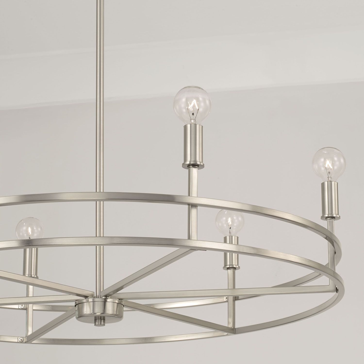 Image 3 Capital Fuller 28" Wide Brushed Nickel 6-Light Chandelier more views