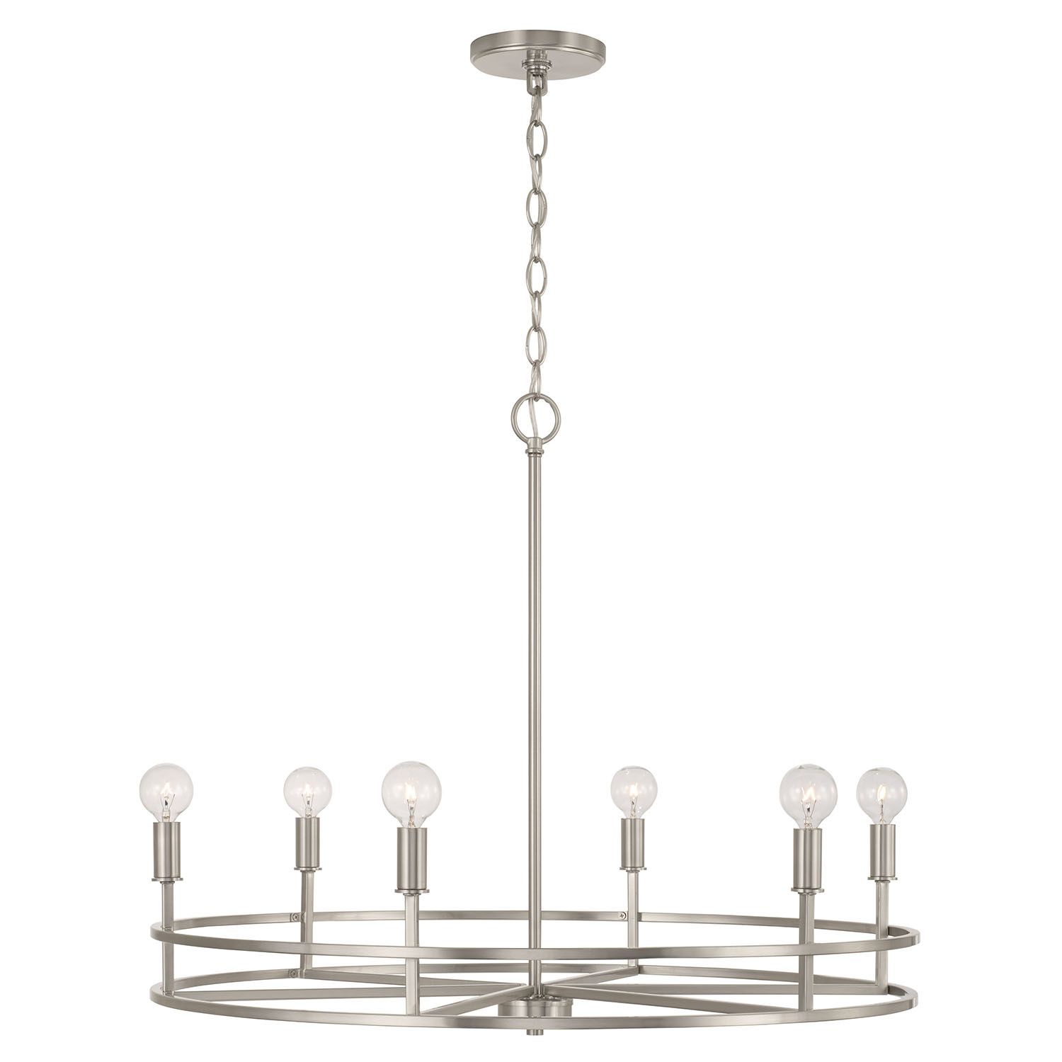 Image 4 Capital Fuller 28" Wide Brushed Nickel 6-Light Chandelier more views