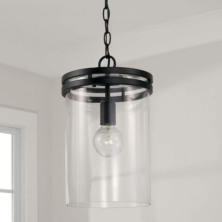 Image 1 Capital Fuller 9 1/4" Wide Matte Black Mini Pendant
