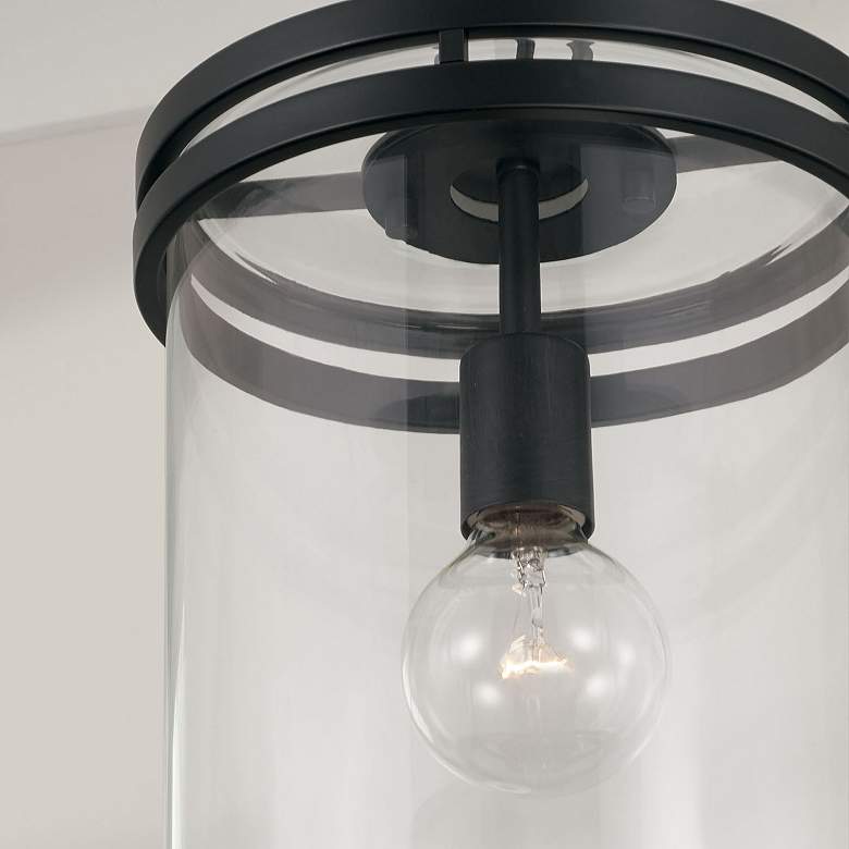 Image 4 Capital Fuller 9 1/4" Wide Matte Black Mini Pendant more views