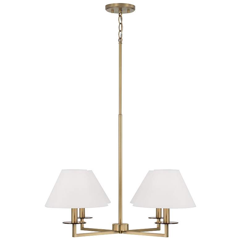 Image 2 Capital Gilda 29 3/4" Wide Aged Brass 4-Light Chandelier