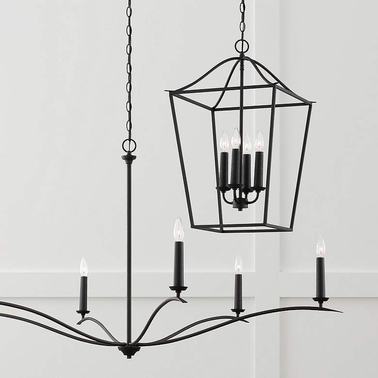 Image 6 Capital Grady 15 3/4" Wide Black Iron 4-Light Pendant Light more views
