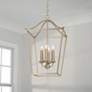 1_Capital Grady 15 3/4" Wide Matte Brass 4-Light Foyer Pendant