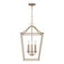 4_Capital Grady 15 3/4" Wide Matte Brass 4-Light Foyer Pendant more views