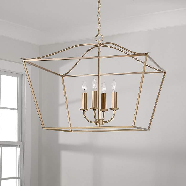 Image 1 Capital Grady 27 1/2" Wide Matte Brass 4-Light Pendant