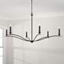 Thumbnail1 of Capital Grady 41" Wide Black Iron 6-Light Chandelier