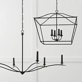 Image5 of Capital Grady 41" Wide Black Iron 6-Light Chandelier more views
