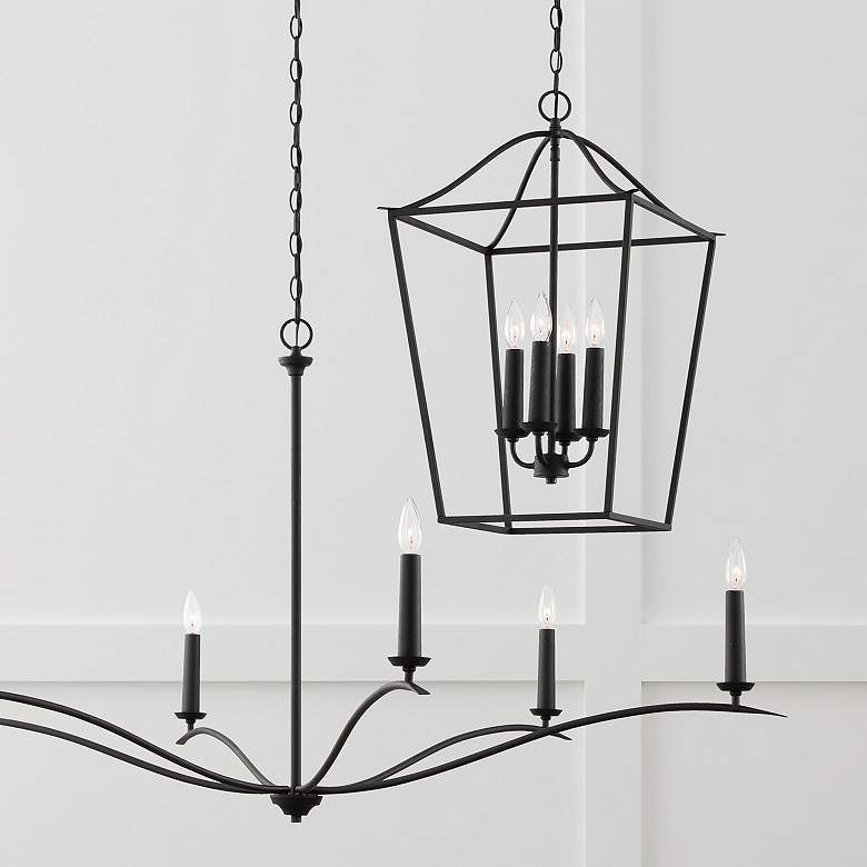Image 6 Capital Grady 41" Wide Black Iron 6-Light Chandelier more views