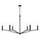 Capital Grady 57" Wide Black Iron 6-Light Chandelier