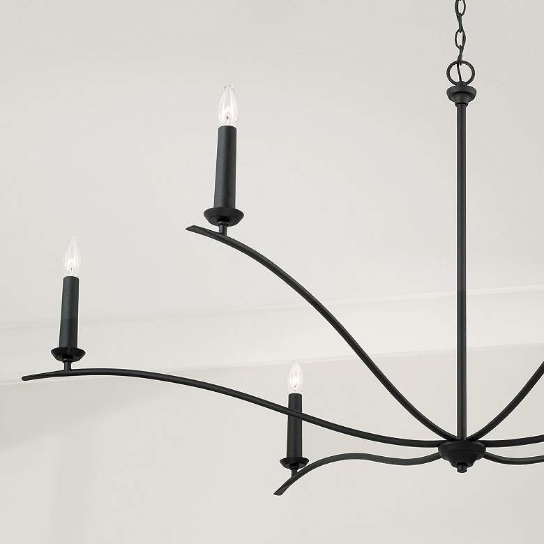 Image 3 Capital Grady 57" Wide Black Iron 6-Light Chandelier more views