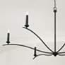 3_Capital Grady 57" Wide Black Iron 6-Light Chandelier more views