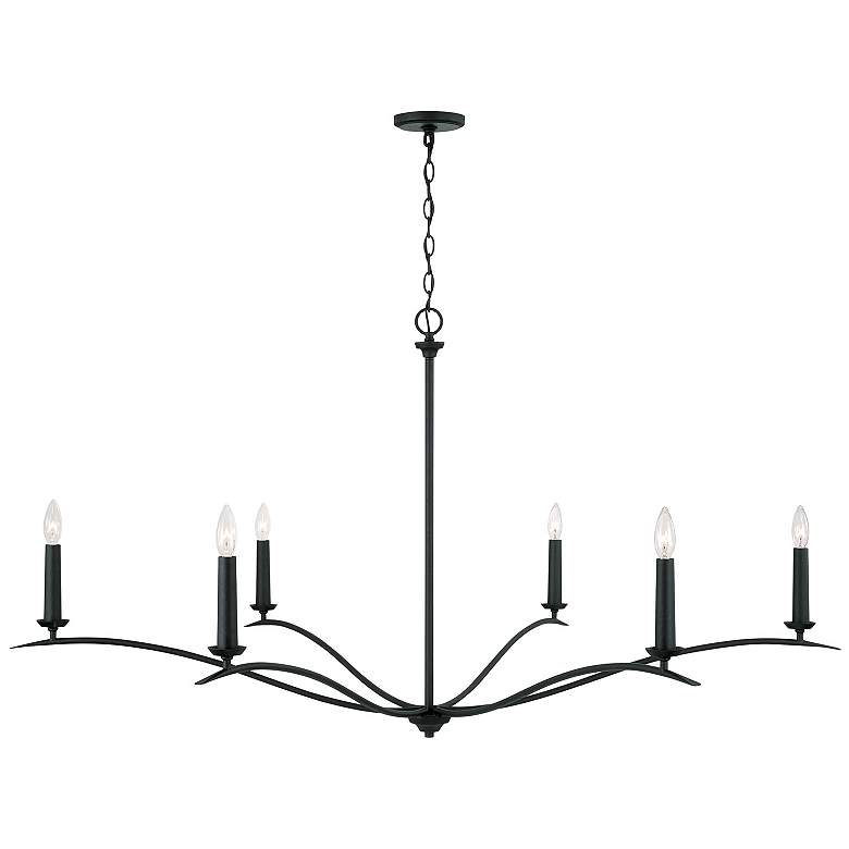 Image 4 Capital Grady 57" Wide Black Iron 6-Light Chandelier more views