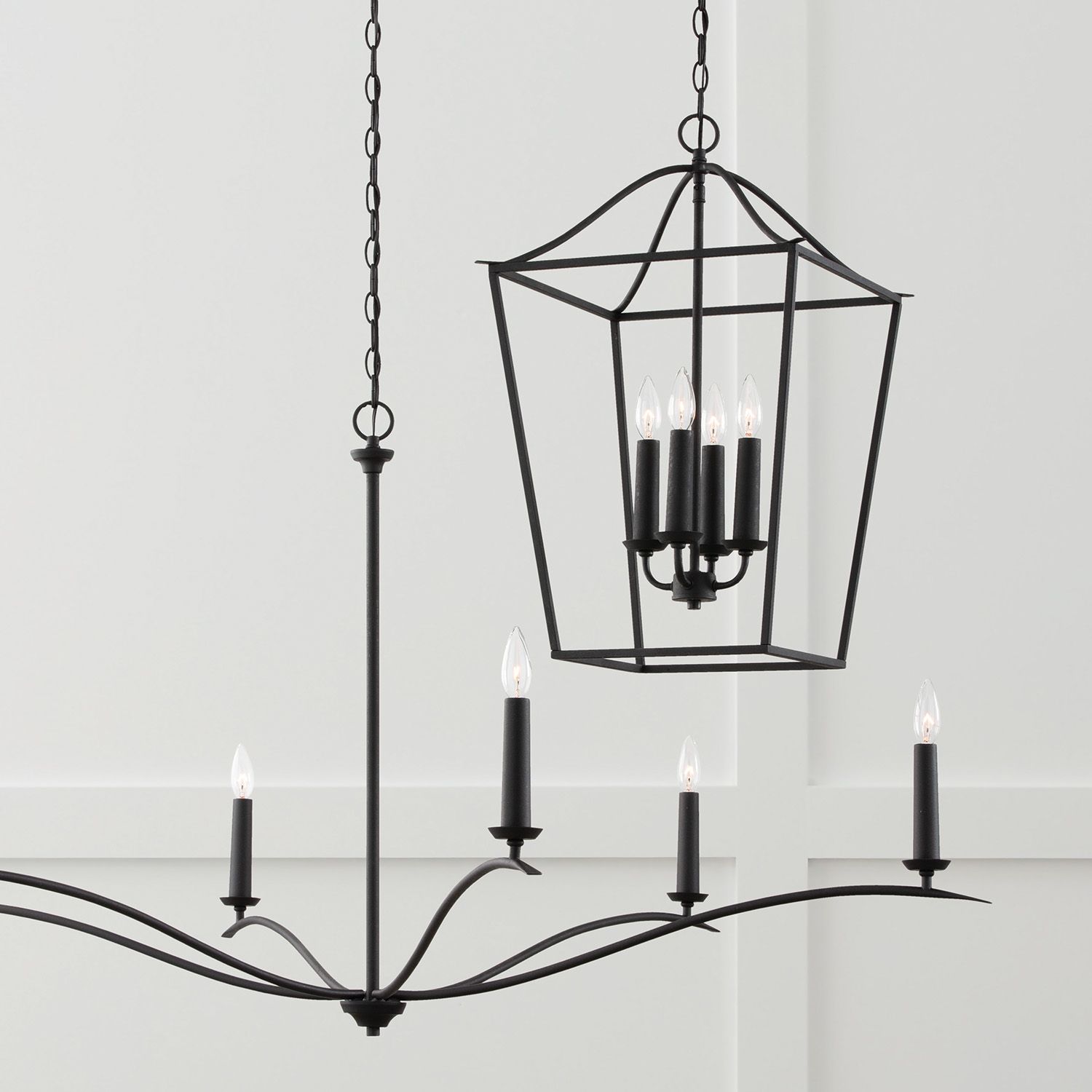 Image 5 Capital Grady 57" Wide Black Iron 6-Light Chandelier more views
