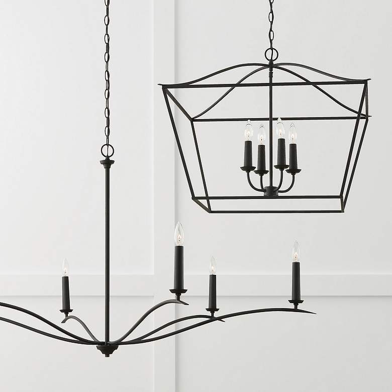Image 5 Capital Grady 57" Wide Black Iron 6-Light Chandelier more views