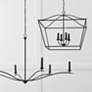 5_Capital Grady 57" Wide Black Iron 6-Light Chandelier more views
