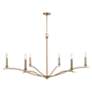 4_Capital Grady 57" Wide Matte Brass 6-Light Chandelier more views