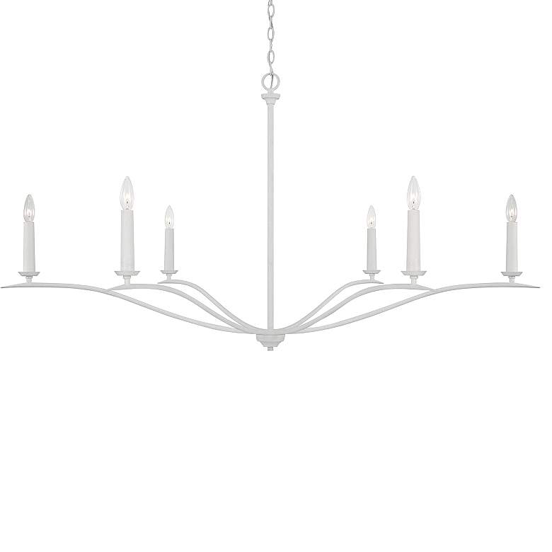 Image 2 Capital Grady 57" Wide Textured White 6-Light Chandelier