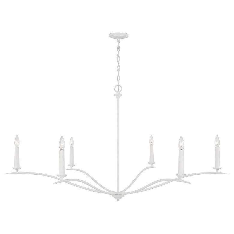 Image 5 Capital Grady 57" Wide Textured White 6-Light Chandelier more views