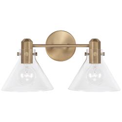 Capital Greer 9&quot; High Aged Brass 2-Light Wall Sconce