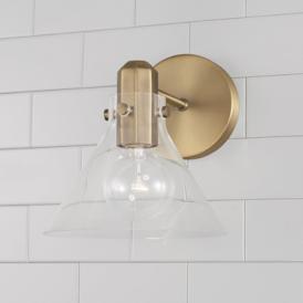 Capital Greer 9" High Aged Brass Wall Sconce Capital Greer 9" High Aged Brass Wall Sconce