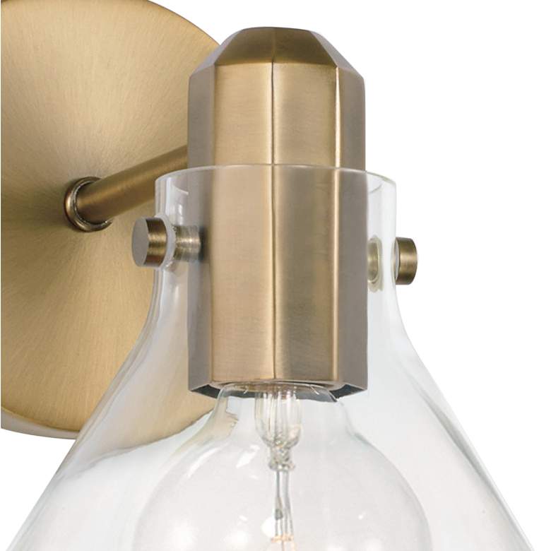 Image 3 Capital Greer 9" High Aged Brass Wall Sconce more views