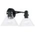 Capital Greer 9" High Matte Black 2-Light Wall Sconce