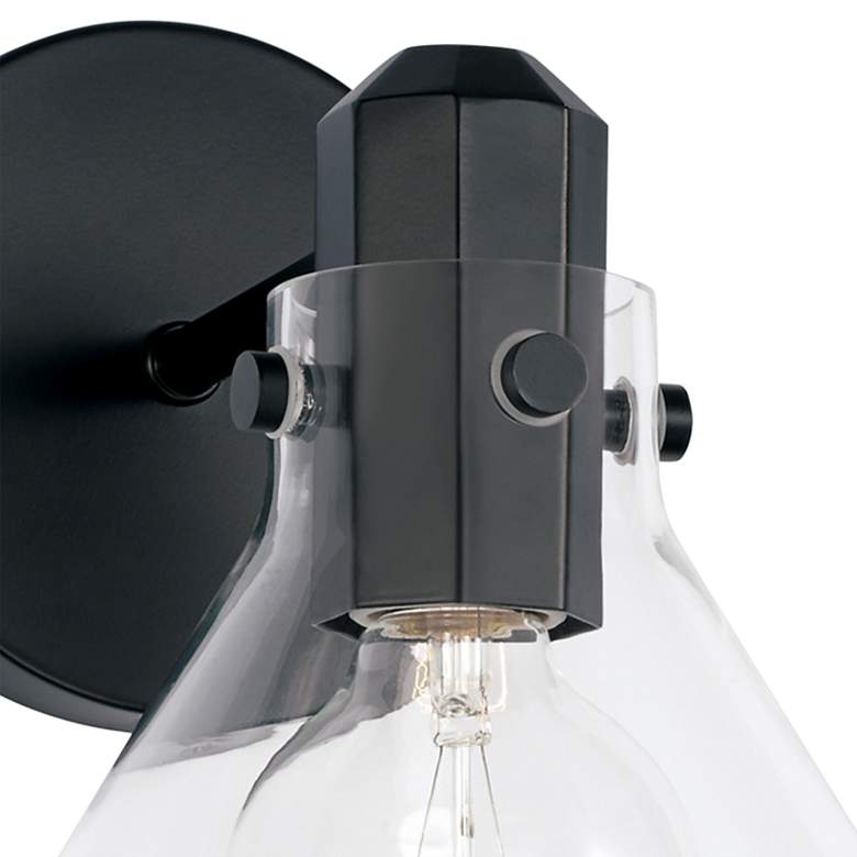 Image 2 Capital Greer 9" High Matte Black Wall Sconce more views