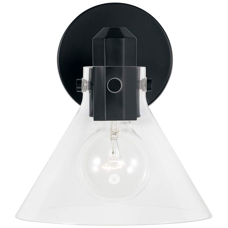 Image 3 Capital Greer 9" High Matte Black Wall Sconce more views