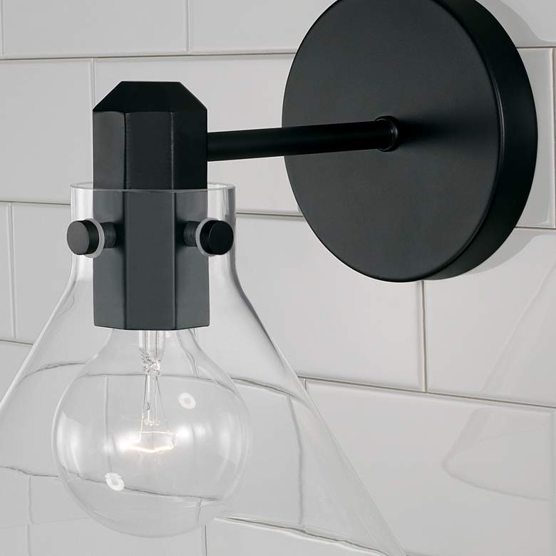 Image 5 Capital Greer 9" High Matte Black Wall Sconce more views