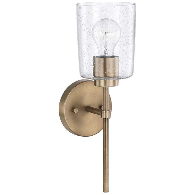 Image 1 Capital Greyson 15 1/2" High Aged Brass Wall Sconce