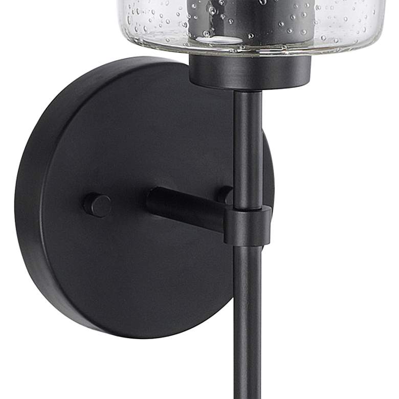 Image 3 Capital Greyson 15 1/2 inch High Matte Black Metal Wall Sconce more views