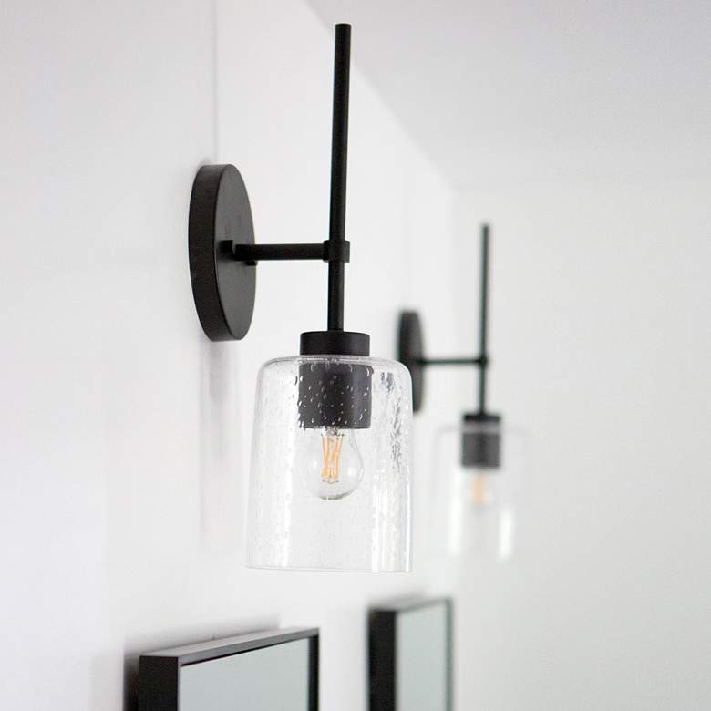 Image 4 Capital Greyson 15 1/2" High Matte Black Metal Wall Sconce more views