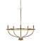 Capital Greyson 29" Wide Aged Brass 5-Light Chandelier