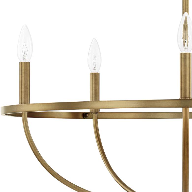 Image 3 Capital Greyson 29" Wide Aged Brass 5-Light Chandelier more views