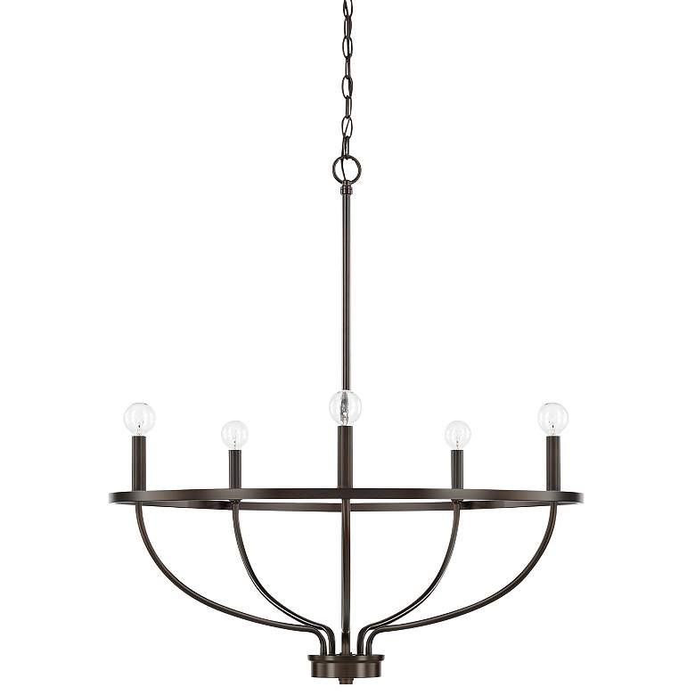 Image 1 Capital Greyson 29" Wide Bronze 5-Light Chandelier