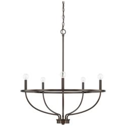 Capital Greyson 29" Wide Bronze 5-Light Chandelier