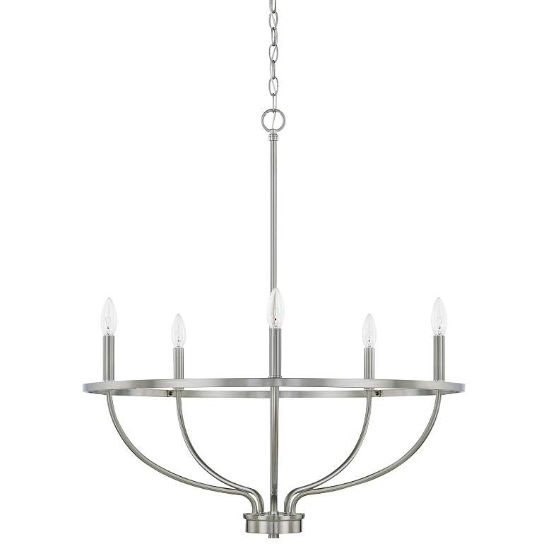 Image 2 Capital Greyson 29" Wide Brushed Nickel 5-Light Chandelier