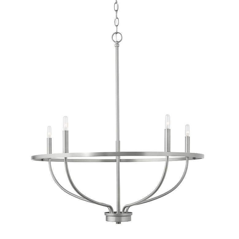 Image 6 Capital Greyson 29" Wide Brushed Nickel 5-Light Chandelier more views