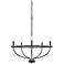 Capital Greyson 29" Wide Matte Black 5-Light Chandelier