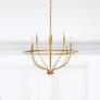 2_Capital Greyson 34" Wide Aged Brass 8-Light Chandelier