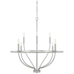 Capital Greyson 34" Wide Brushed Nickel 8-Light Chandelier