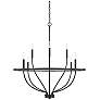 Capital Greyson 34" Wide Matte Black 8-Light Chandelier