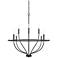 Capital Greyson 34" Wide Matte Black 8-Light Chandelier