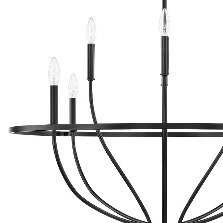 Image 2 Capital Greyson 34" Wide Matte Black 8-Light Chandelier more views