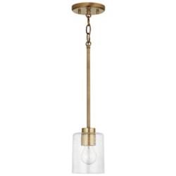Capital Greyson 4 3/4" Wide Aged Brass Mini Pendant
