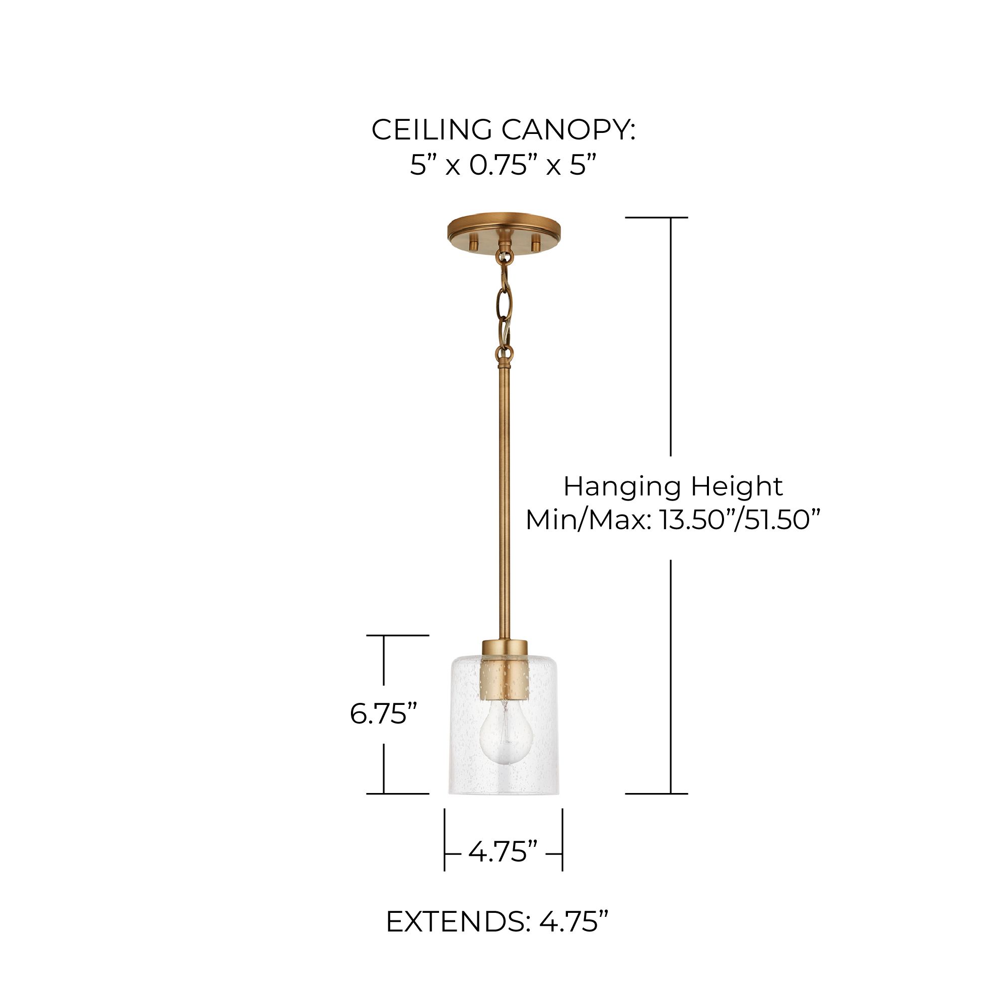 Image 5 Capital Greyson 4 3/4" Wide Aged Brass Mini Pendant more views