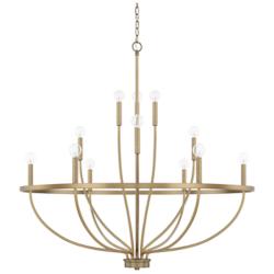 Capital Greyson 40" Wide Aged Brass 12-Light Chandelier