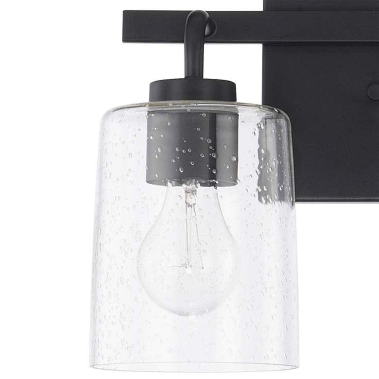 Image 3 Capital Greyson 9 1/4" High Matte Black 2-Light Wall Sconce more views