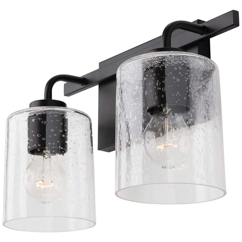 Image 5 Capital Greyson 9 1/4" High Matte Black 2-Light Wall Sconce more views